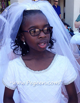 First Communion Dress Style 993 by Pegeen Heavenly White Collection