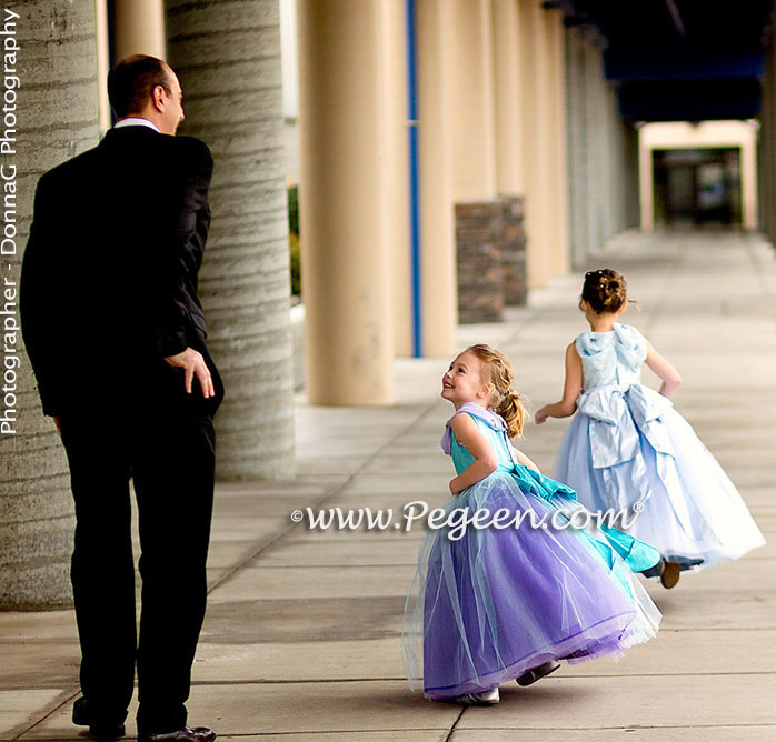 The Blue Quartz Fairy - Cinderella style Flower Girl Dress