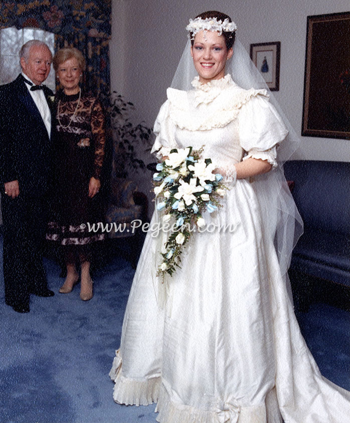 Wedding of the Month - Navy Plaid Silk with Matching Ringbearer in Velveteen