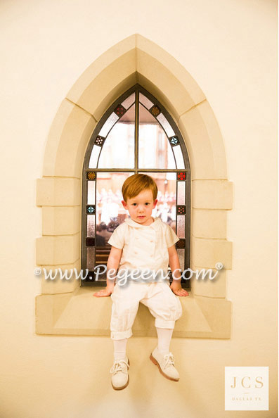 Boys silk ring bearer suit