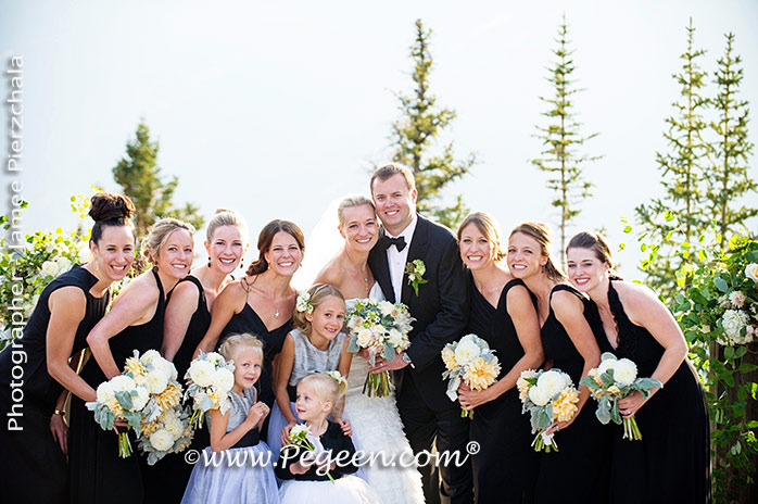Featured Custom Flower Girl Dresses in Silver Gray and Black