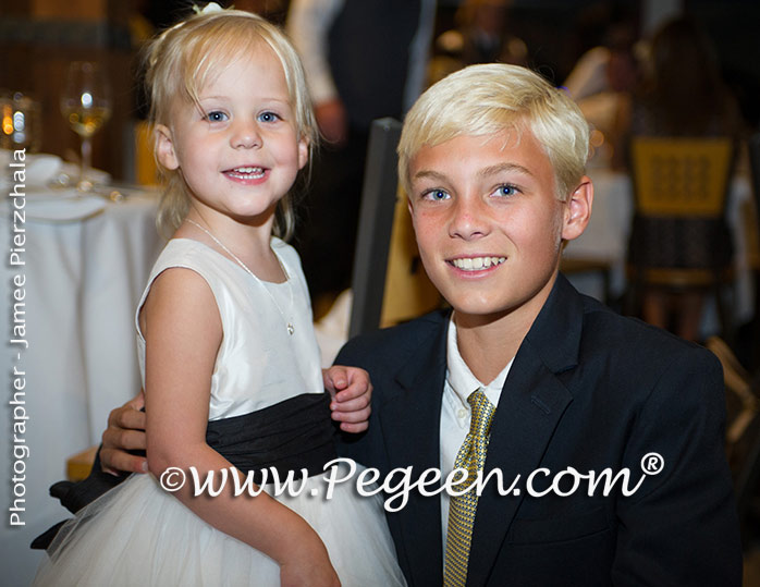 Featured Custom Flower Girl Dresses in Silver Gray and Black