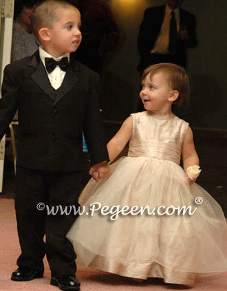 Champagne flower girl dresses ~ Style 356