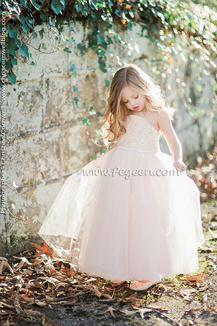 Morganite Silk with Crystals - Our Morganite Fairy Flower Girl Dresses Style 905