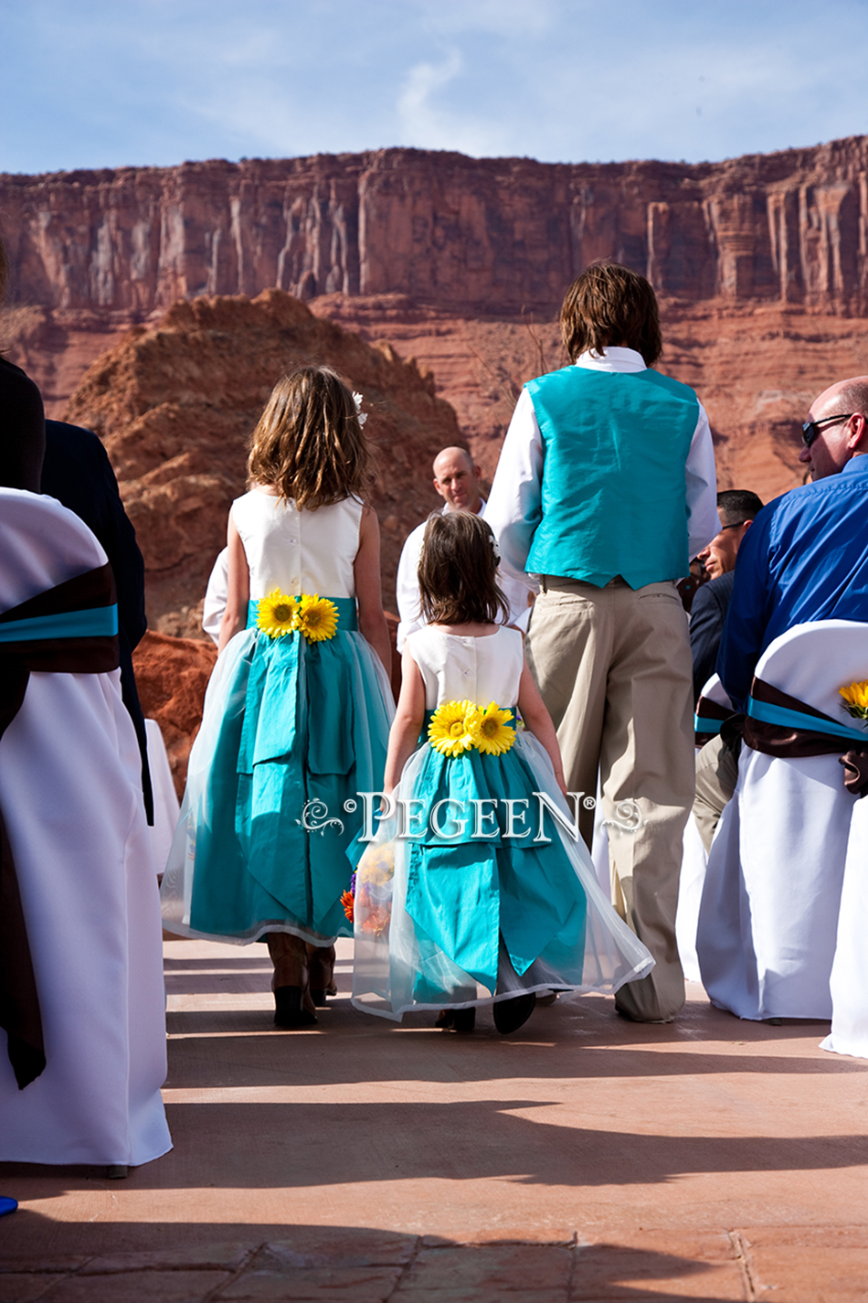 Turquoise Flower Girl Dresses - Pegeen Style 313