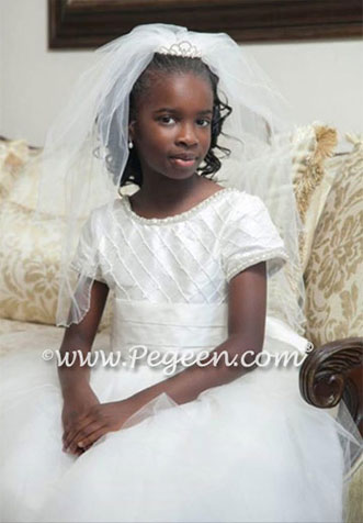 First Communion Dress Style 993 by Pegeen Heavenly White Collection