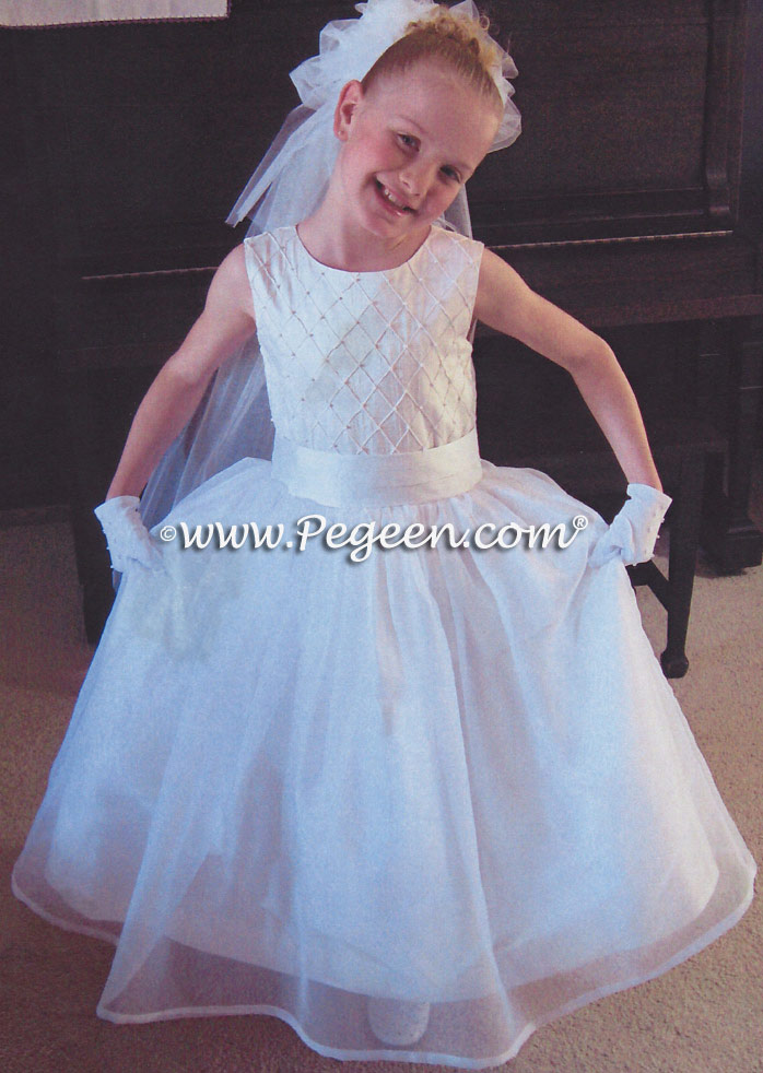 Communion Dress 409 plus organza skirt