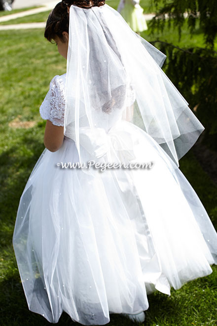White First Communion Dress style 411 by Pegeen Couture