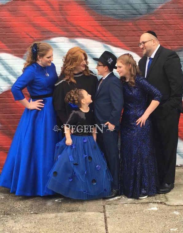 sapphire blue flower girl dresses