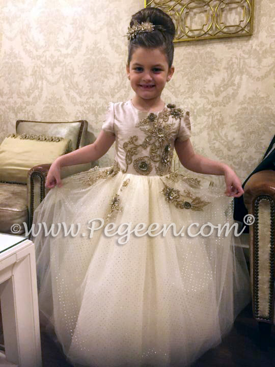 Our customer chose this flower girl dress from our Pegeen Fairy Tale Collection flower girl dress called The Princess Fairy
