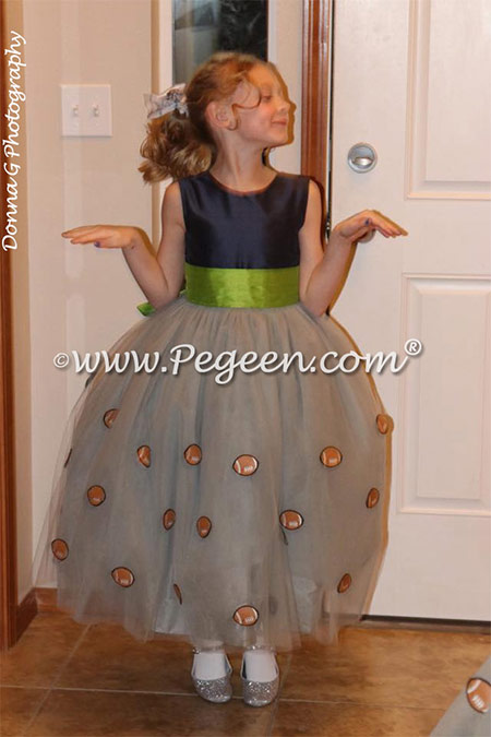 Seattle Seahawk inspired Father Daughter Dance Dress Style 402