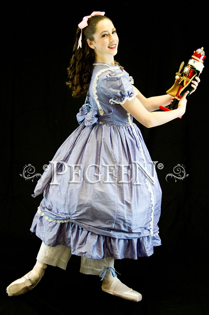 Periwinkle Victorian Style - Silk flower girl dresses | Pegeen