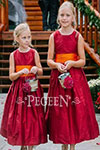 Flower Girl Dress in Red and Orange