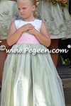 Flower Girl Dress in green and pink