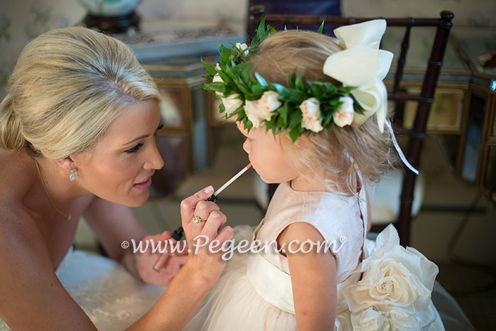 Toddler Flower Girl Dress featuring a Signature Bustle