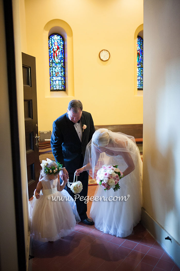 Toddler Flower Girl Dress featuring a Signature Bustle