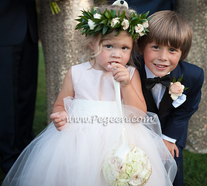 Toddler Flower Girl Dress featuring a Signature Bustle