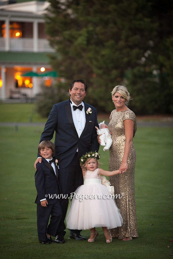 Toddler Flower Girl Dress featuring a Signature Bustle