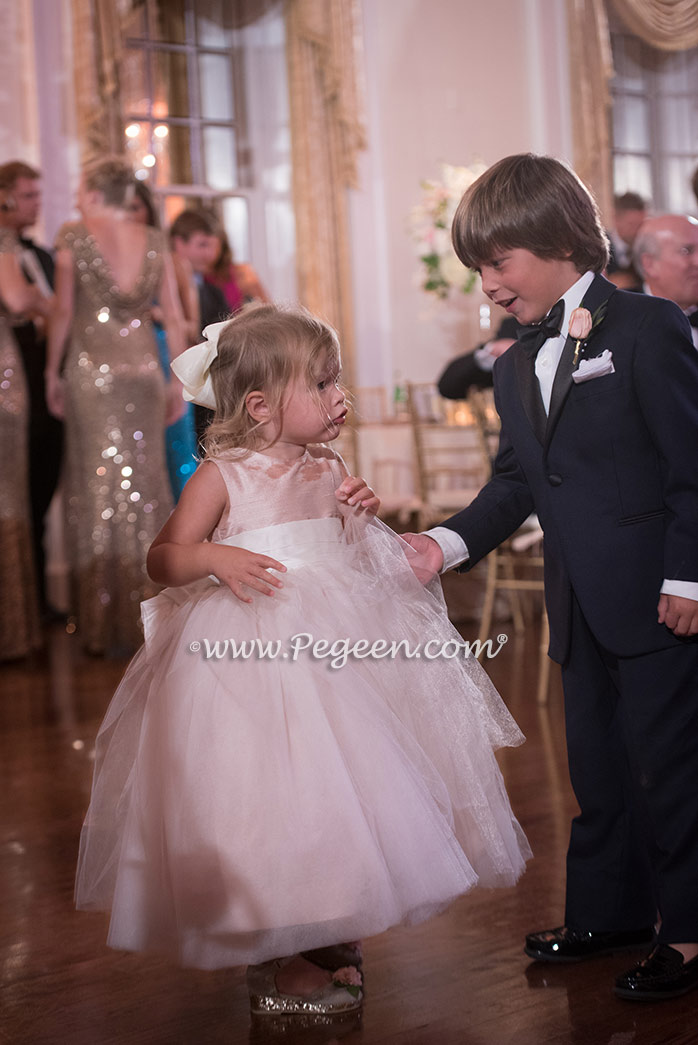 Toddler Flower Girl Dress featuring a Signature Bustle