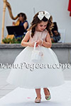 Ballet Pink and Ivory Tulle Silk Flower 
Girl Dresses