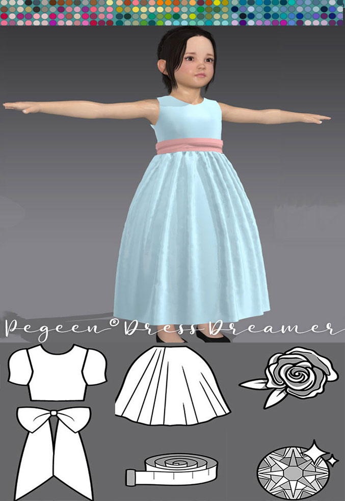 Custom design your flower girl dress