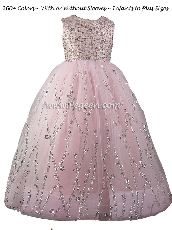 Style 430 Pink Ice Sequined backless dress