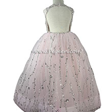 Style 430 Pink Ice Sequined backless dress