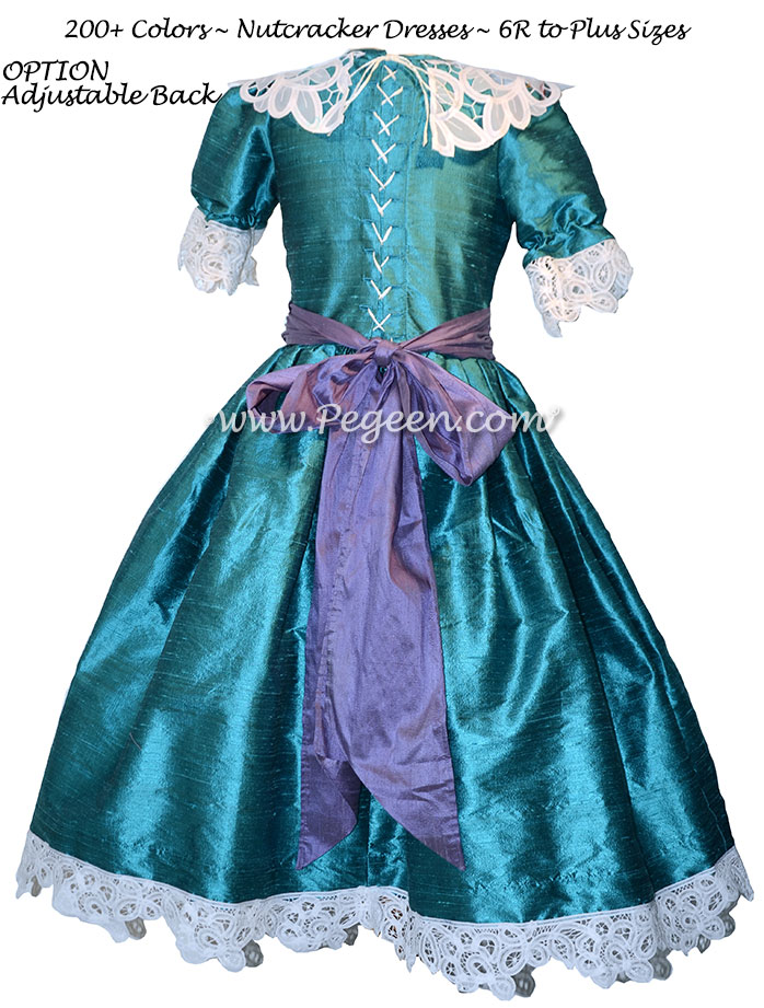 Blue Spruce and Periwinkle Nutcracker Dress for the Party Scene