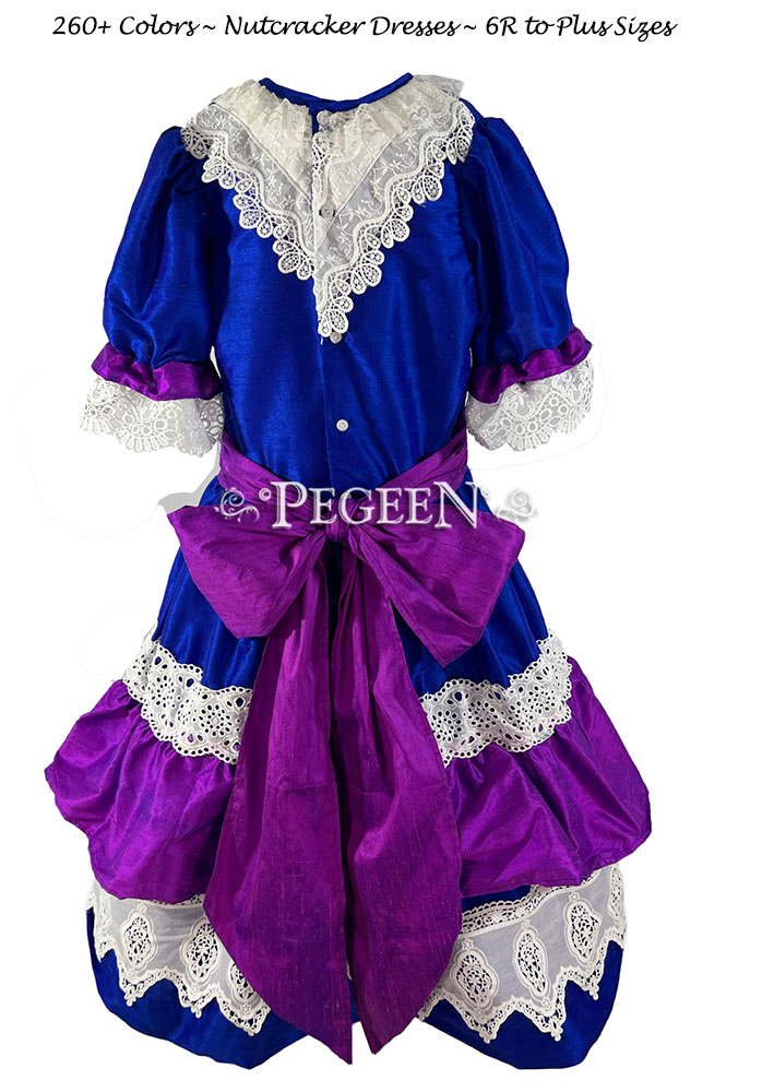 Nutcracker Party Scene Dress Style 723 in Sapphire and Berry