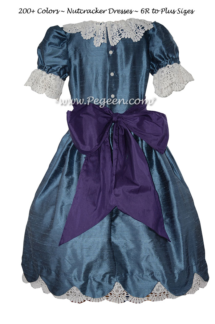 Arial Blue and Plum dress for Clara in The Nutcracker