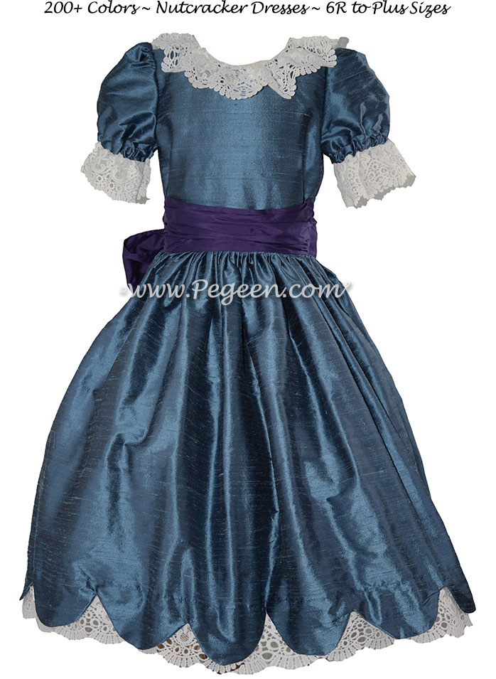 Arial Blue and Plum dress for Clara in The Nutcracker