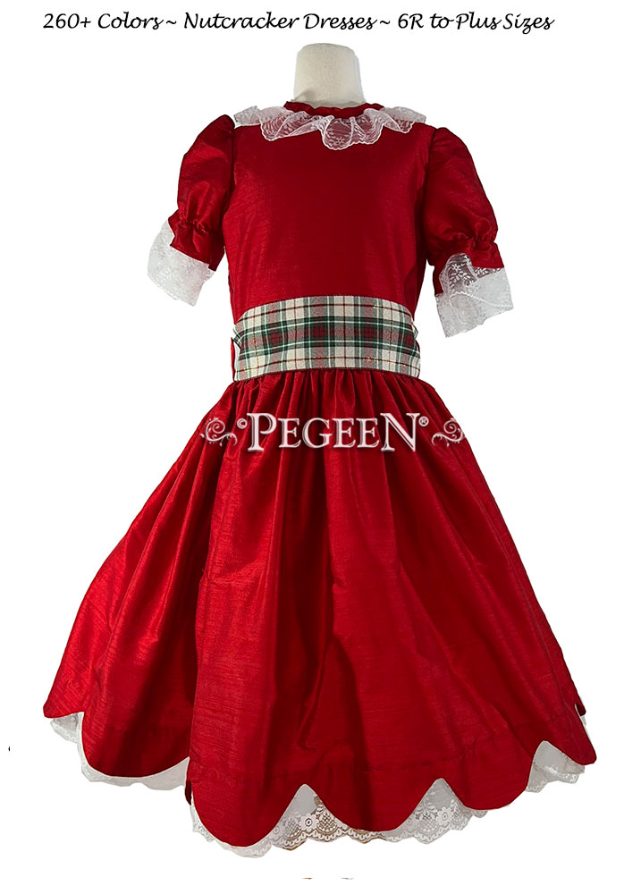 Nutcracker Party Scene Dress Style 724 in Christmas Red