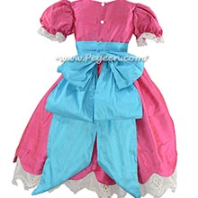 Nutcracker costume - flower girl dress pink and turquoise