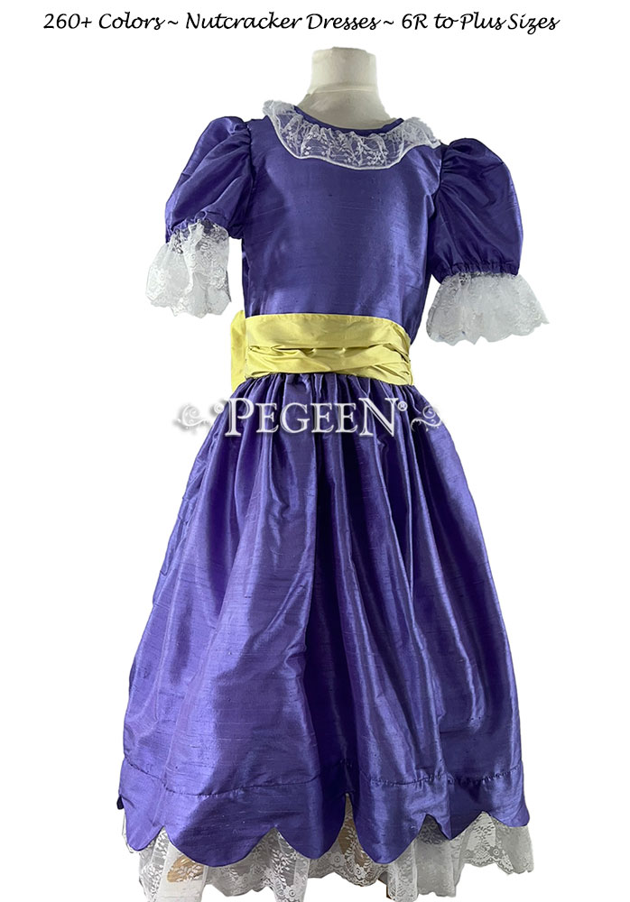 Nutcracker Party Scene Dress Style 724 in Violet and Lemonade