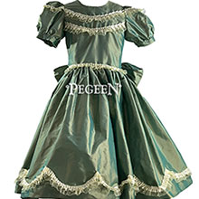 Green Tree silk Nutcracker Dress for Clara