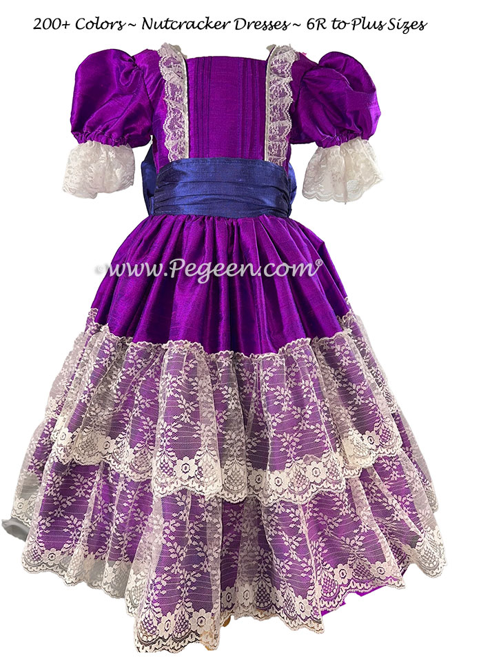 Blue Spruce and Periwinkle Nutcracker Dress for the Party Scene