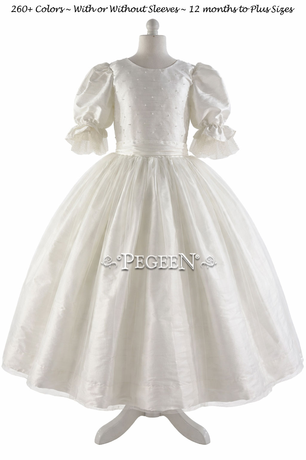 First Communion Dress Style 325 by Pegeen Heavenly White Collection