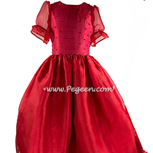 Enchanting Nutcracker Dress in Red Silk and Swarovski Crystals - Style 755