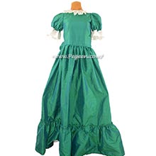 Holiday Green Women's Silk Nutcracker Dress