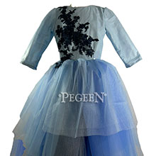 Style 922 Blue Silk, Lace and Tulle Bat Mitzvah Dress