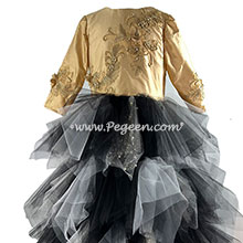 Black and Gold Bat Mitzvah Tulle Dress