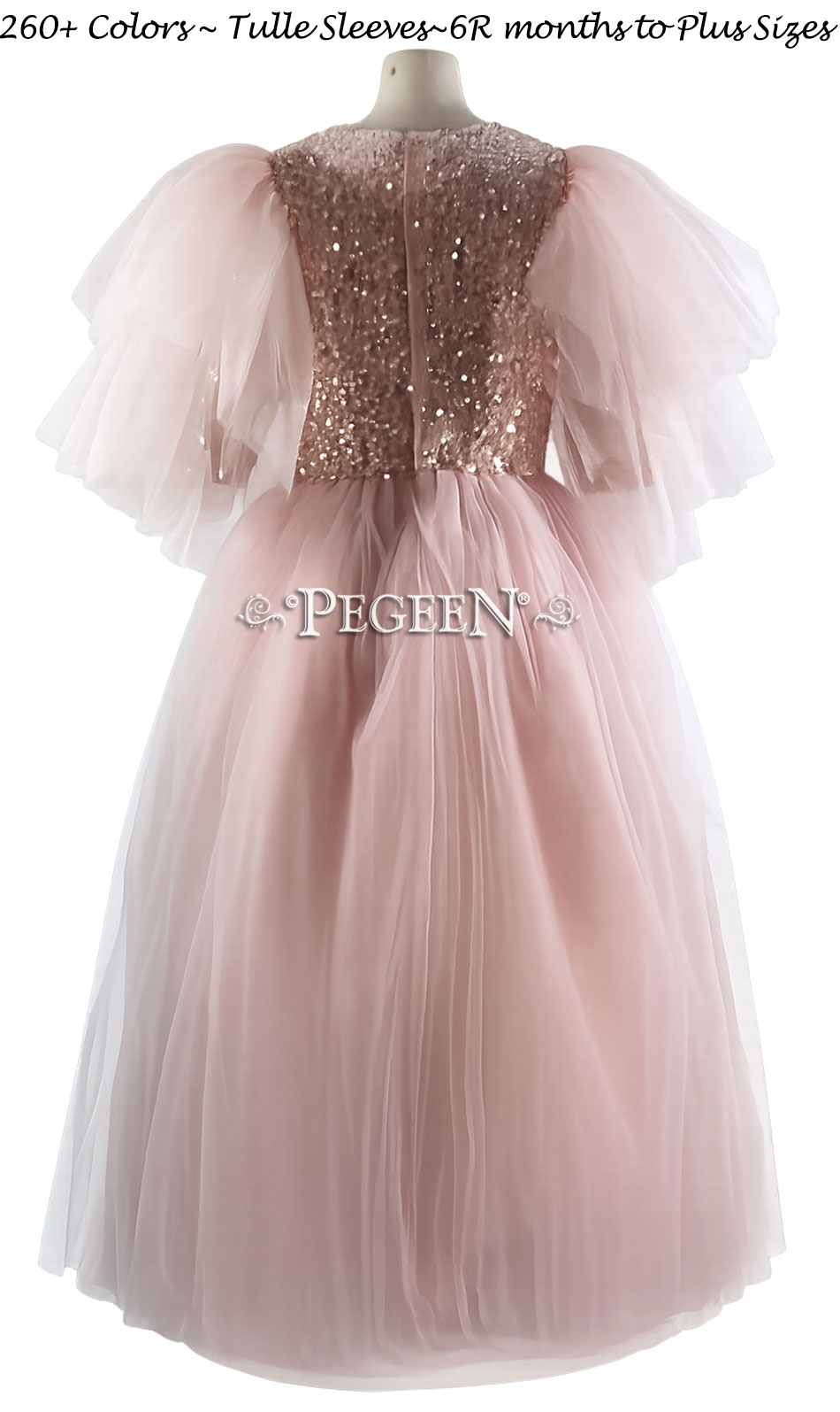 Cotillion or Couture Jr. Bridesmaids Dress w/Tulle Sleeves