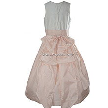 Flower Girl Dress in ballet pink with Cinderella Sash