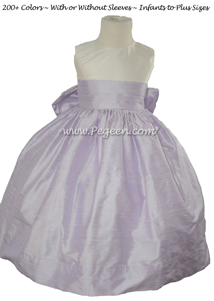 Flower Girl Dress in Lavender with Cinderella Sash