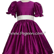 Berry and White Silk Nutcracker Dress or Costume