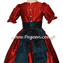 Claret Red and Forest Green Nutcracker Dress or Costume