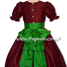 Cranberry Red and Shamrock Green Nutcracker Dress or Costume