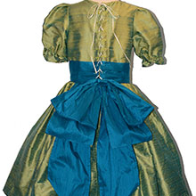 Limegreen and Capris Silk Nutcracker Dress or Costume