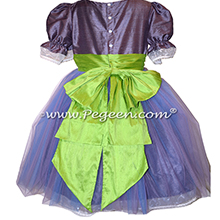 Eurolilac and Apple Green Silk Nutcracker Dress Style 703