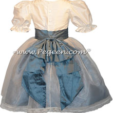 French Blue and Ivory Silk Nutcracker Dress or Costume